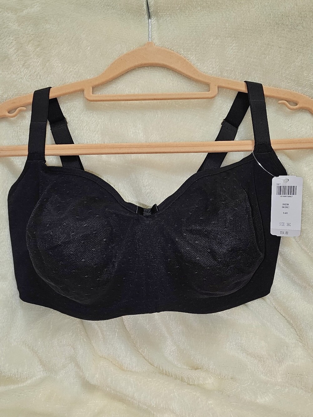 Soma Shadow Balconette Bra Underwire Discontinued NWT Black 36G Unlined